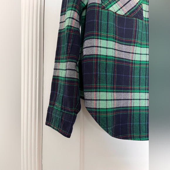 ❌SOLD J.Crew half zip pullover flannel shirt jacket - Picture 3 of 6